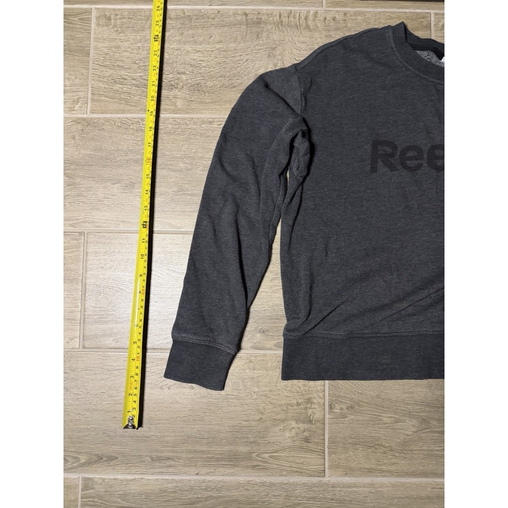 Women's Black Reebok Long Sleeve Sweatshirt Size Medium Pre-Owned - Picture 5 of 16